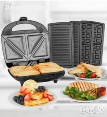 Грил - тостер, LEXICAL, 3 в 1, снимка 4 - Тостери - 49765947