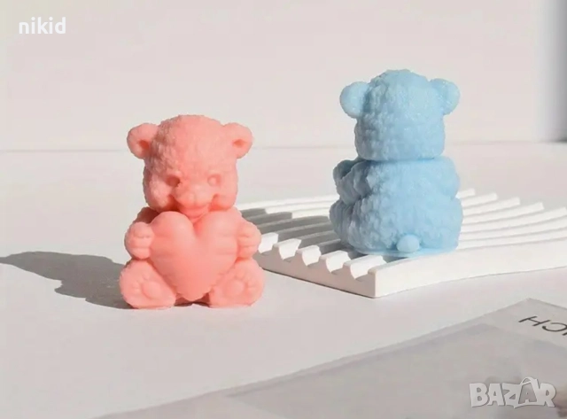 3d Мече с възглавничка сърце силиконов молд форма фондан шоколад смола гипс свещ сапун декор, снимка 5 - Форми - 52932073