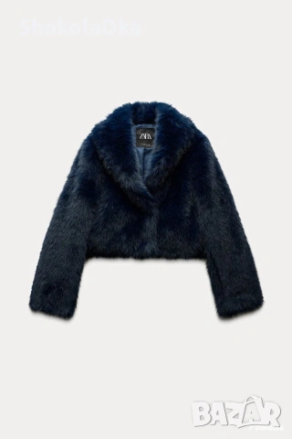 Палто с косъм Zara - XS