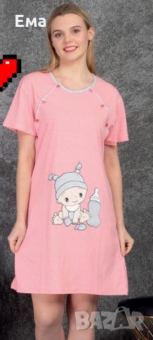 Нощници кърмачки , снимка 2 - Дрехи за бременни - 35693582