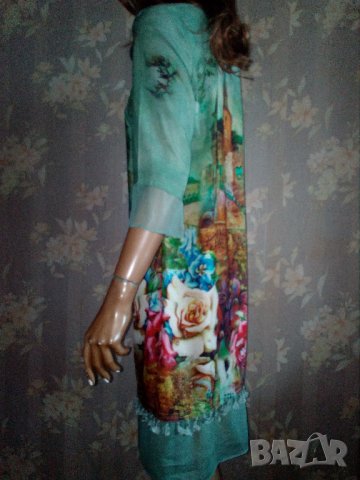 Floryday- Атрактивна рокля с флорална градина и замък- М/Л, снимка 3 - Рокли - 35953852