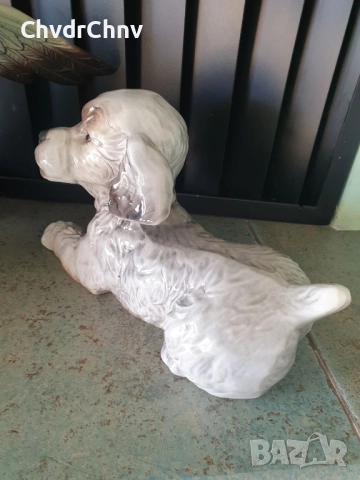 Гьобел статуетка 25см/Goebel немска порцеланова фигура на куче-пудел, снимка 4 - Статуетки - 48406456