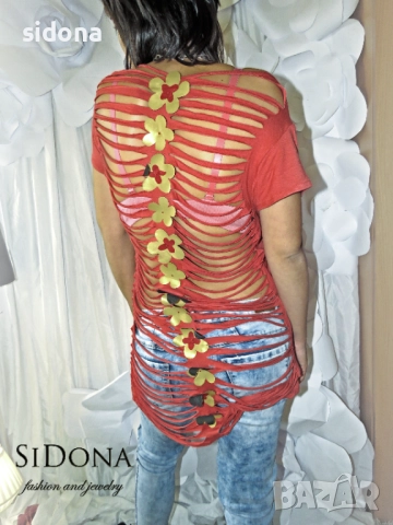 Блузи с къс ръкав SiDona, снимка 17 - Туники - 39477190
