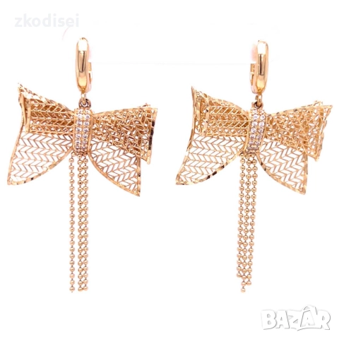 Златни обеци 7,81гр. 14кр. проба:585 модел:34367-1, снимка 2 - Обеци - 51755638