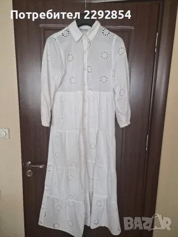 Zara -M бяла рокля, снимка 2 - Рокли - 55979285