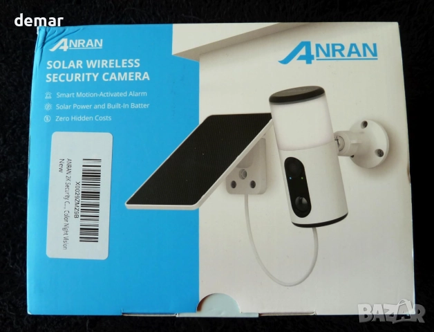 ANRAN 2K безжична соларна охранителна камера с прожектор, PIR детектор, снимка 11 - IP камери - 51719849