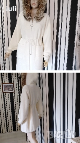 намаление на палто от кашмир с лисица , снимка 10 - Палта, манта - 52075892