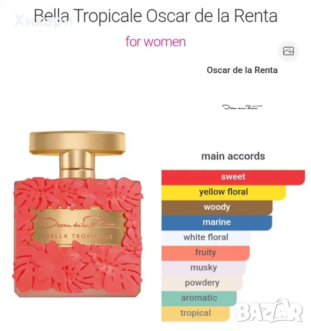 Оригинална парфюмна вода Oscar de la Renta Bella Tropicale, снимка 8 - Дамски парфюми - 56166571