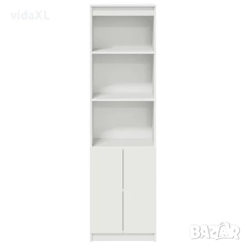 vidaXL Висок шкаф, бял, 50x35x180 cм инженерно дърво, снимка 6 - Бюфети - 56147044