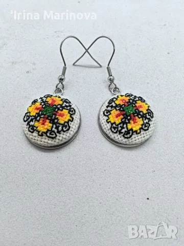 Обеци с бродерия, снимка 1