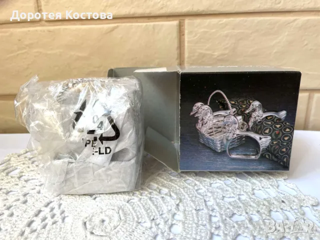 Красиви нови посребрени пръстени за салфетки от Англия, снимка 2 - Антикварни и старинни предмети - 47729984