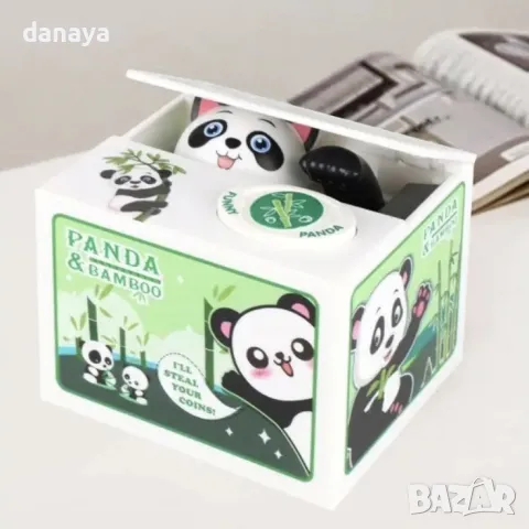 5565 Играчка касичка коте или панда крадяща монети стотинки, снимка 2 - Музикални играчки - 48508554