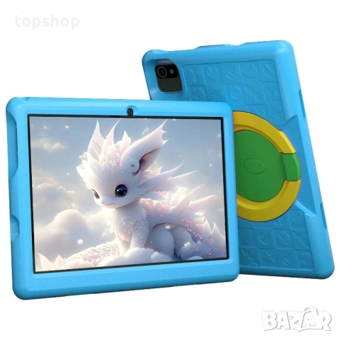 Нов Yicty Детски таблет 10.1" Android 13 с тъчскрийн 1280x800 IPS четириядрен 6GB RAM / 64GB ROM
