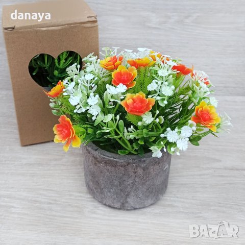 3488 Изкуствено цвете в кашпа, 12 см