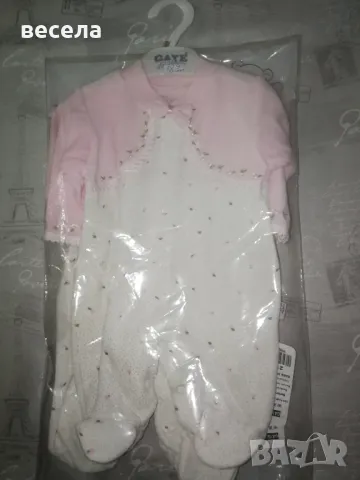 розов бебешки гащеризон, мек плюш. , снимка 2 - Бодита за бебе - 48584555