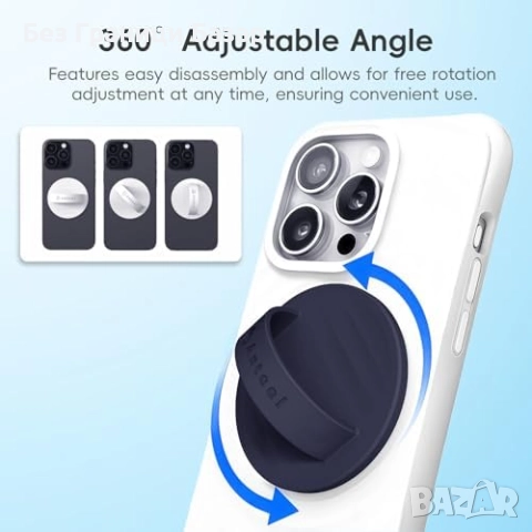 Нов Силиконов магнитен държач за MagSafe телефон, анти-падане и стойка, снимка 3 - Аксесоари за Apple - 52341960