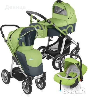 Голям комплект бебешка количка Baby Design 3в1 LUPO + подаръци
