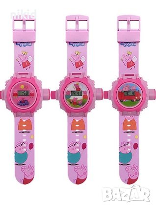 3D Пепа Пиг peppa pig детски часовник прожектор, снимка 3 - Детски - 30031010
