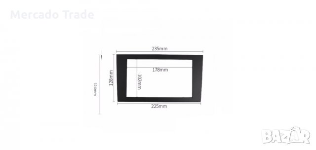 Адапторна рамка, За Audi A4 B6, B7 2002-2006, SEAT Exeo 2009+, Черен, снимка 2 - Аксесоари и консумативи - 35940963