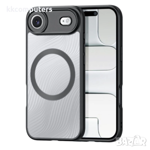 Силиконов твърд кейс Dux Ducis AIMO с Magsafe, За iPhone 17 Air (6.9), Черен и Протектор