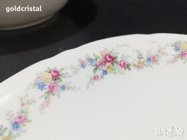 Стар порцелан Чехословакия купа и плато , снимка 5 - Антикварни и старинни предмети - 55780693