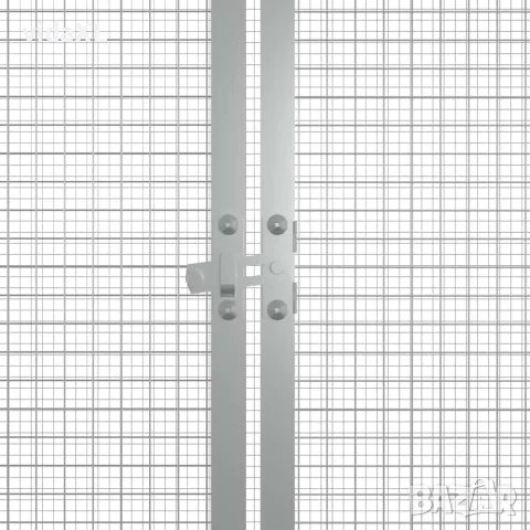 vidaXL Клетка за пилета сива 200x91x100 см поцинкована стомана, снимка 4 - За птици - 56146334