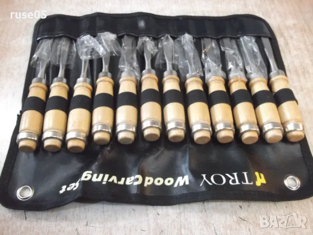 Комплект "TROY" от 12 бр. дърворезбарски длета нов, снимка 2 - Други инструменти - 49455153