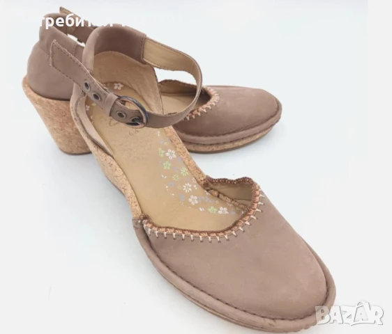НОВИ CLARKS сандали на платформа-корк, №39, снимка 2 - Сандали - 50764495