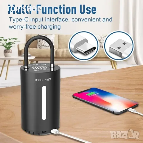 Преносим компресор за въздушна помпа Tophoniex, 150PSI ръчна електрическа помпа, снимка 5 - Гедорета - 48757265