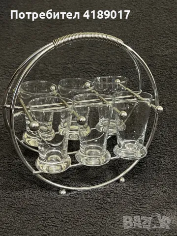 Комплект чаши със стойка, снимка 1