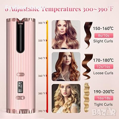 Нова Безжична автоматична маша за коса Къдрене оформяне на прическа, снимка 4 - Маши за коса - 41431761