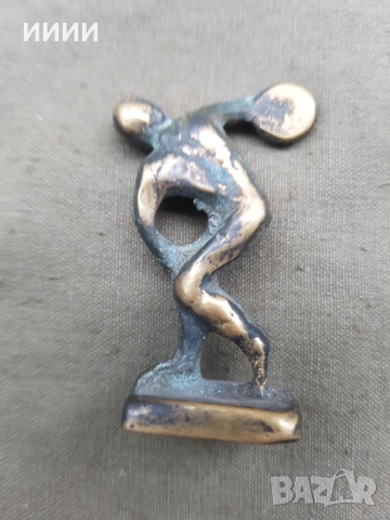 Бронзова пластика статуетка , снимка 3 - Антикварни и старинни предмети - 52379102