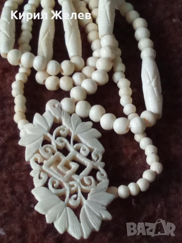 Огърлица колие от слонова кост 51947, снимка 4 - Колиета, медальони, синджири - 52196071