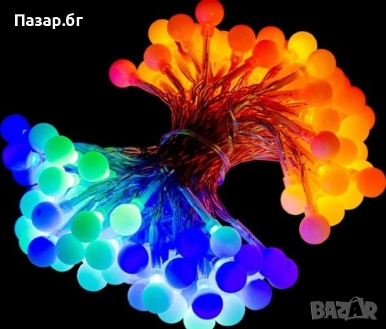 Соларно коледно LED осветление, 60 броя, , снимка 3 - Декорация за дома - 52501330