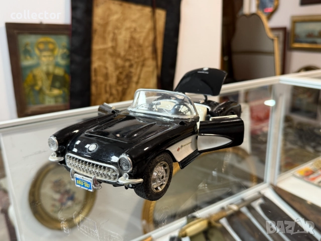 Метална количка Burago - Chevrolet Corvette. №7646, снимка 7 - Антикварни и старинни предмети - 52562352