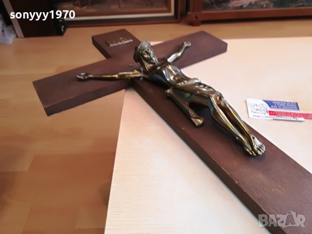 ОГРОМЕН КРЪСТ С ХРИСТОС 70Х42СМ-ВНОС ГЕРМАНИЯ L2603231609, снимка 4 - Антикварни и старинни предмети - 40141360