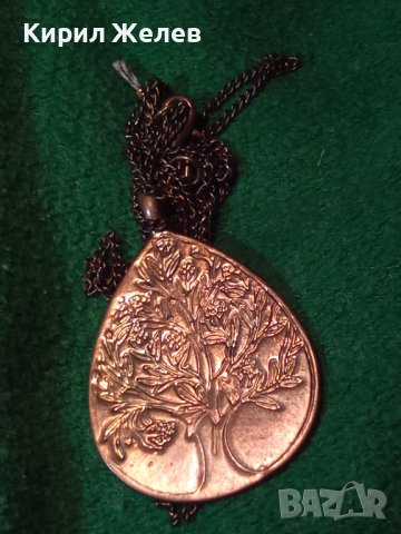 ДЪРВОТО на ЖИВОТА ПОЗЛАТЕН АРТ ПЕНДАНТ МЕДАЛЬН КОЛИЕ ОГЪРЛИЦА с ФИНА ВЕРИЖКА 14377, снимка 3 - Колиета, медальони, синджири - 35352919