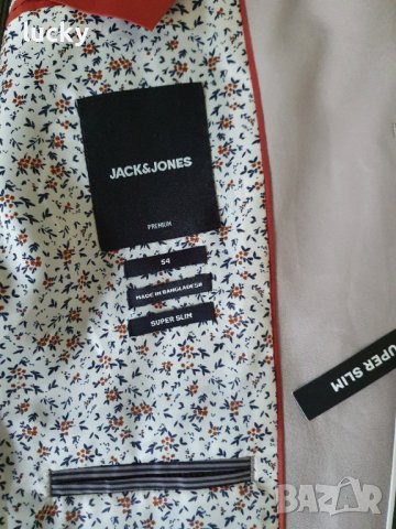 Ново мъжко сако Jack and Jones,  размер L, снимка 8 - Сака - 41377375