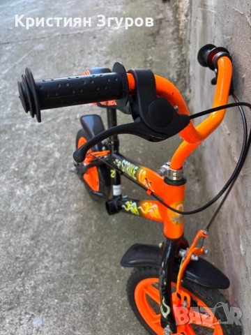 Детско баланс колело Strike 12" с предна и задна спирачка, снимка 6 - Детски велосипеди, триколки и коли - 51572302