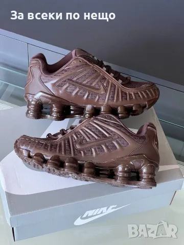 Nike Shox Дамски Кафеви Маратонки👟Дамски Спортни Обувки В Кафяв Цвят Найк Шокс Код E165, снимка 3 - Маратонки - 55840841