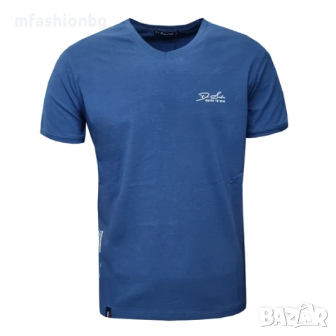 Мъжки тениски "BLUE & RED" - Големи размери до 7XL, снимка 5 - Тениски - 50923826