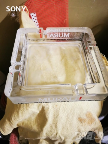 стъклен пепелник с брандинг "MURATTI", , снимка 2 - Други стоки за дома - 53772621