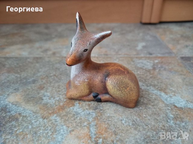 Малка керамична фигурка сърне, снимка 1