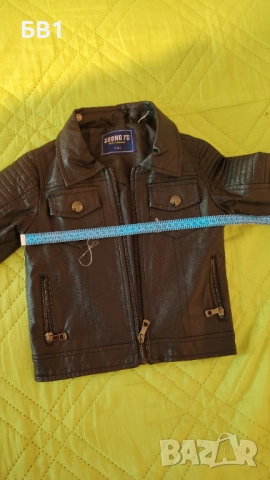 Детско кожено яке за МОМИЧЕ рр 3-4г, снимка 4 - Детски якета и елеци - 52134469