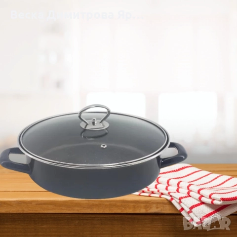 Тава с капак Rosberg, различни размери, черна/въгл.стомана с незалеп.покр., снимка 4 - Съдове за готвене - 52712189