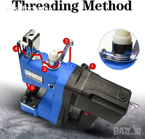 Машина за затваряне и шиене на торби, преносима , 190 W - 18000 RPM - 2600 бода/мин, снимка 3 - Други машини и части - 51203720