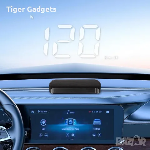 Holographic Speedometer HUD GPS – Head-Up Display скоростомер за автомобил, камион и RV, снимка 3 - Аксесоари и консумативи - 55847594