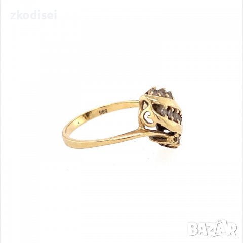 Златен дамски пръстен 2,65гр. размер:53 14кр. проба:585 модел:13959-1, снимка 3 - Пръстени - 39434339