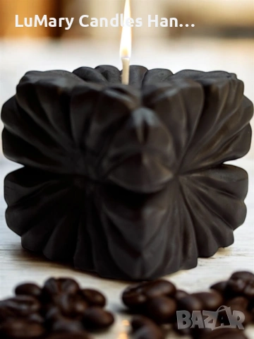 Свещ “ Черна елагантност”, снимка 5 - Декорация за дома - 53223174