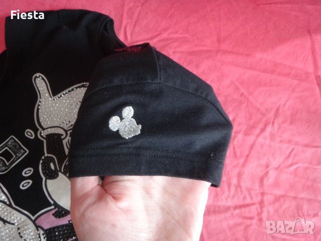 Тениска с принт Mickey Mouse с къс ръкав в черен цвят Minnie Mouse, снимка 7 - Тениски - 41783923